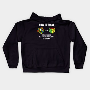 How To Solve Puzzle Cube - Funny Cubing Kids Hoodie